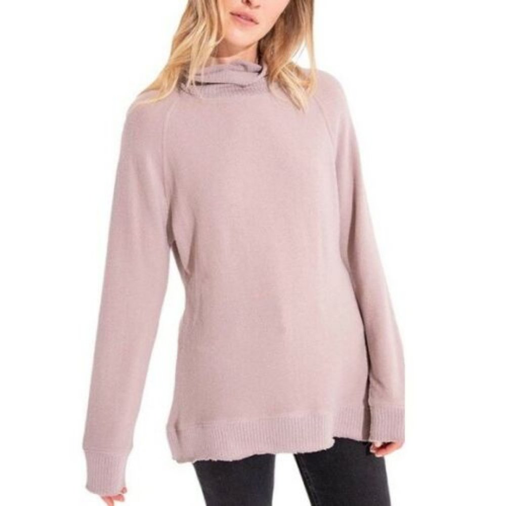 Z SUPPLY SOFT SPUN MOCK TOP MAUVE SIZE  L,  NWT